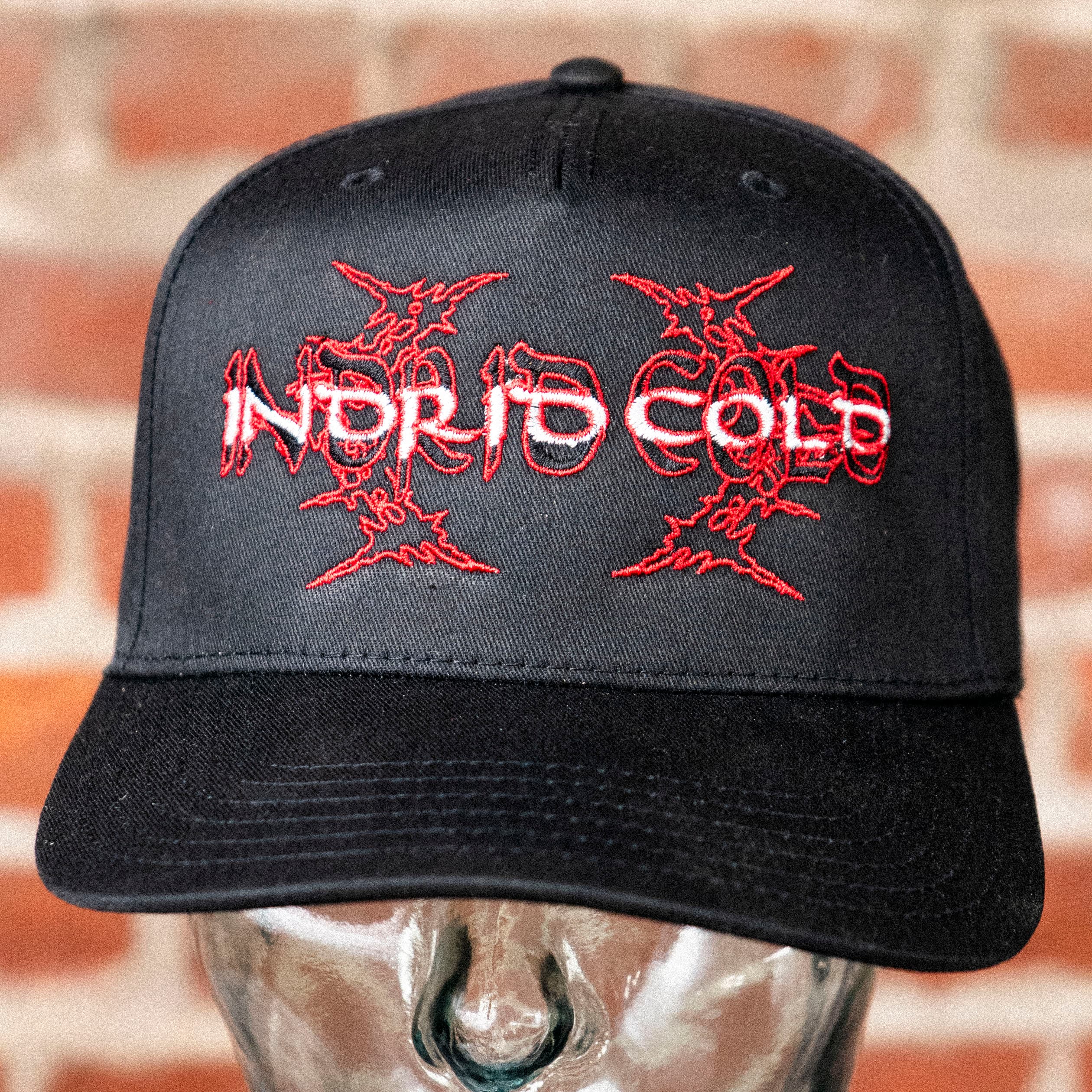 Indrid Cold embroidered hat close-up
