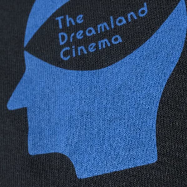 Close-up detail of screen printed ink on fabric, Hard Eight Sacramento